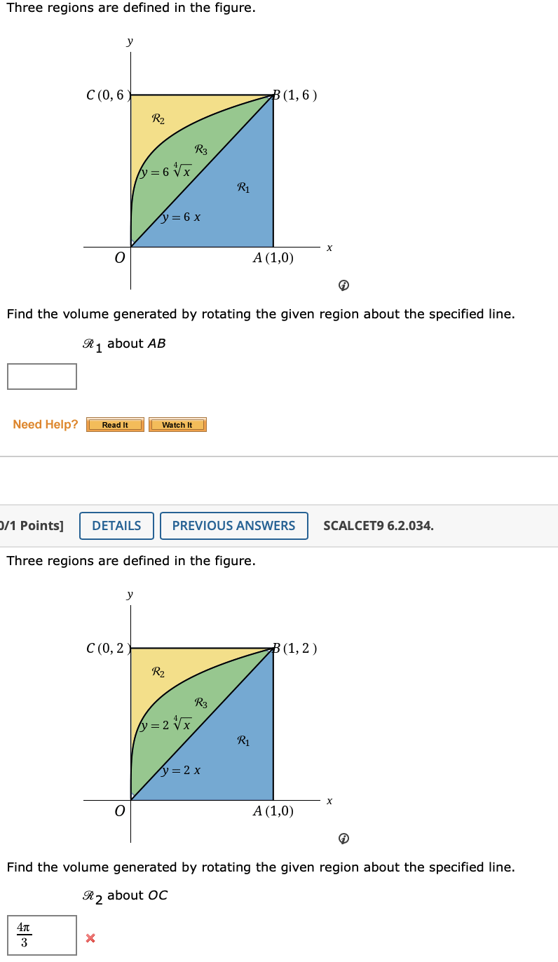 Solved Three regions are defined in the figure C 0 6 R₂ Chegg