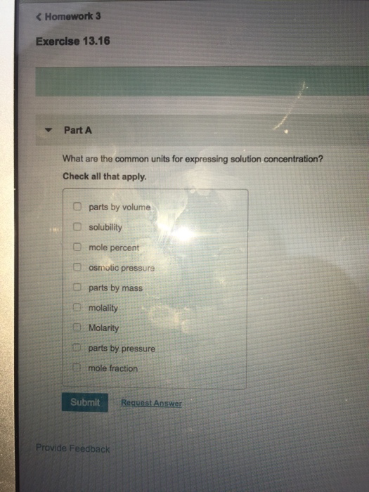 What Are The Common Units For Expressing Solution Concentration