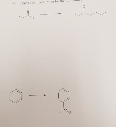 Solved Propose A Synthetic Route For The Fol Chegg