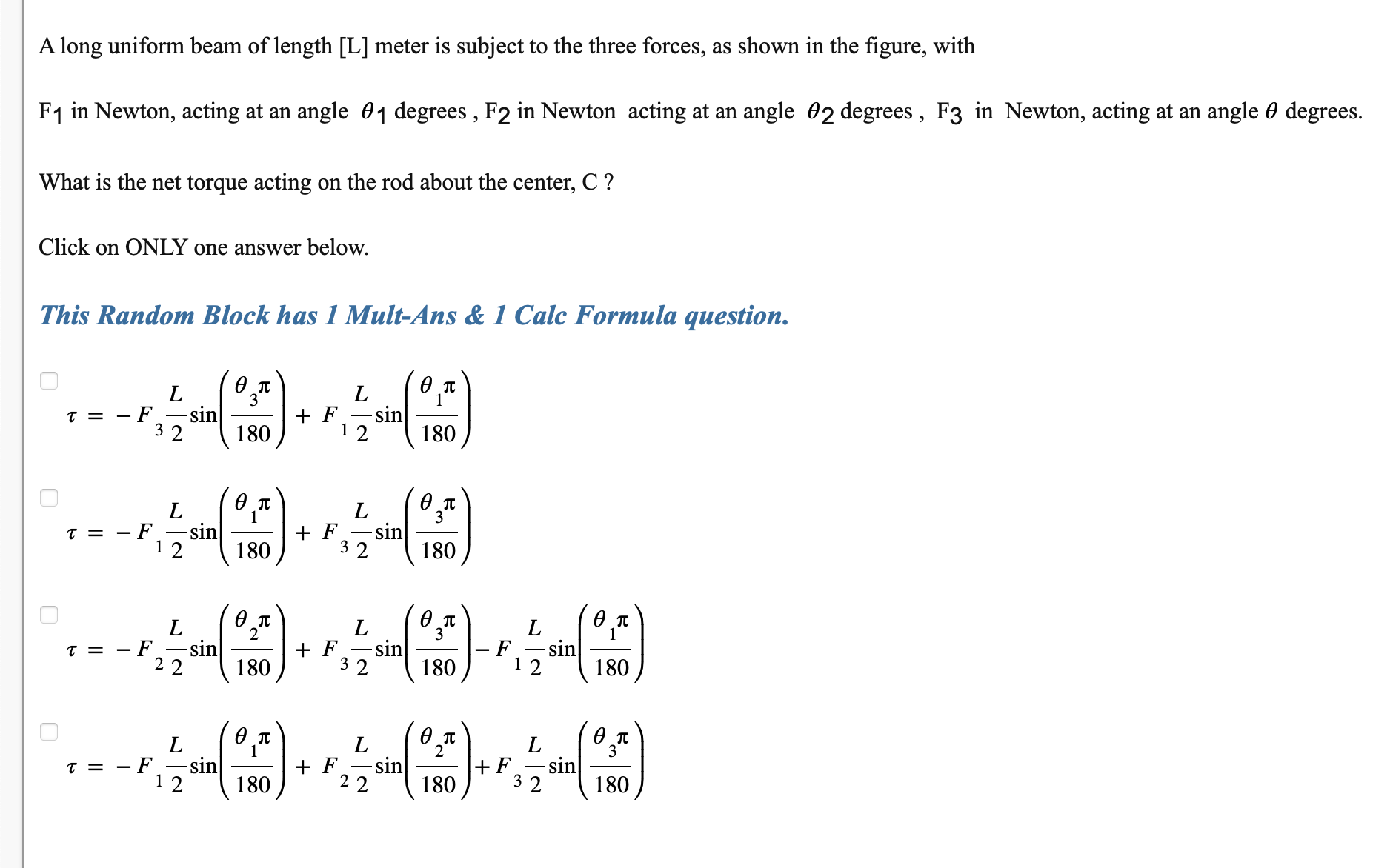 A Long Uniform Beam Of Length L Meter Is Subject Chegg