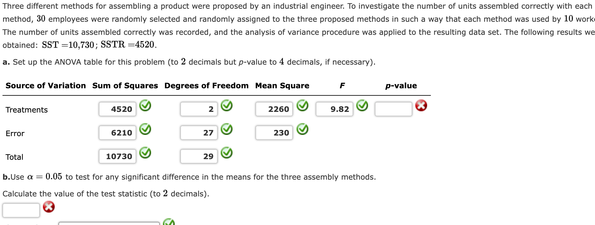 Solved Three Different Methods For Assembling A Product Were Chegg