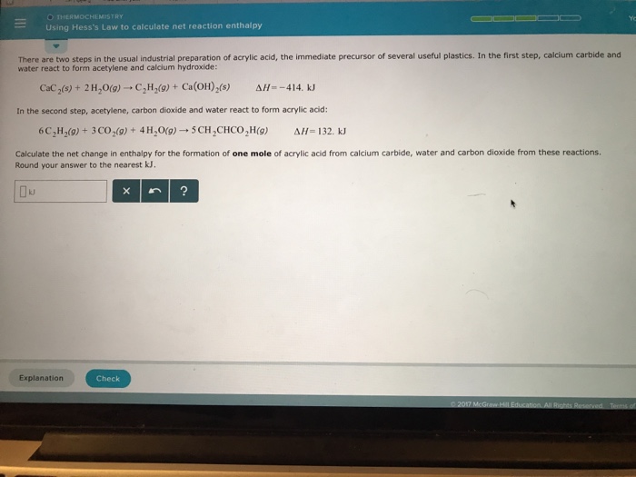 Solved O Thermochemistry Using Hess S Law To Calculate Net Chegg