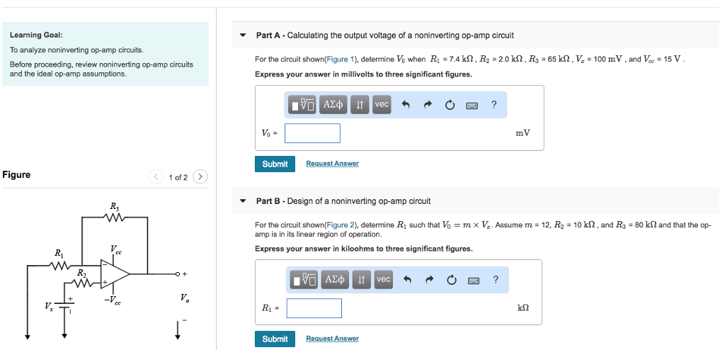 Solved Learning Goal To Analyze Noninverting Op Chegg