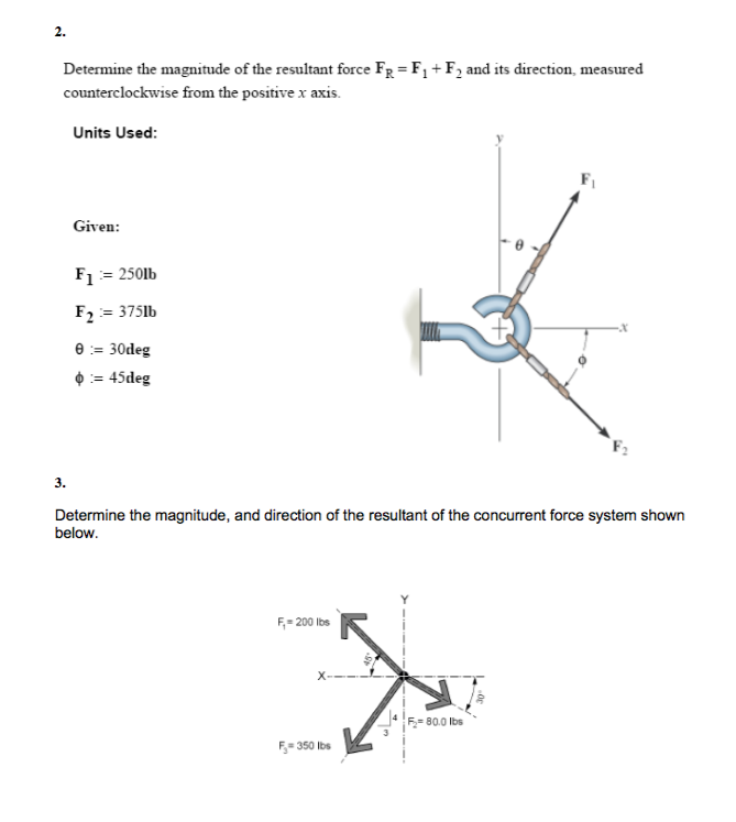 Solved Determine The Magnitude Of The Resultant Force F Chegg