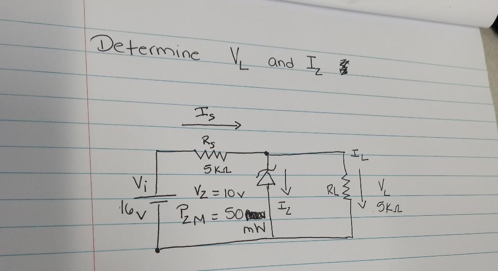 Solved Determine Vl And Iz Chegg