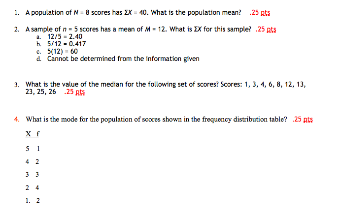 Solved A Population Of N Scores Has X What Is Chegg