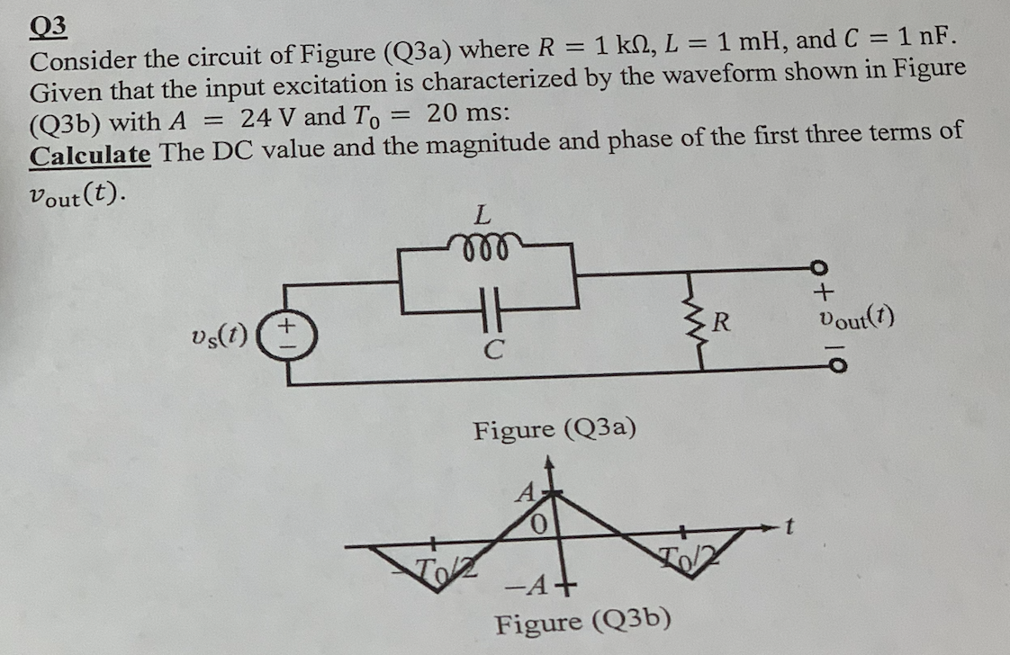 Solved 03 Consider The Circuit Of Figure Q3a Where R 1 Chegg