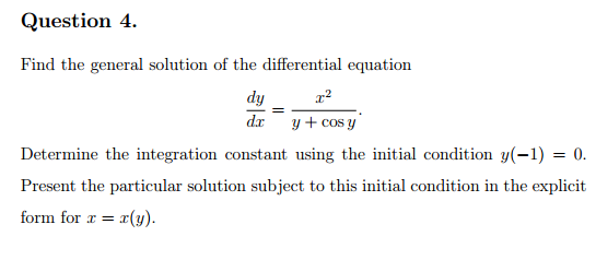 Find The General Solution Of The Differential Equation