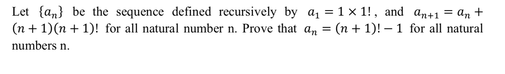 Solved Let A N Be The Sequence Defined Recursively By Chegg