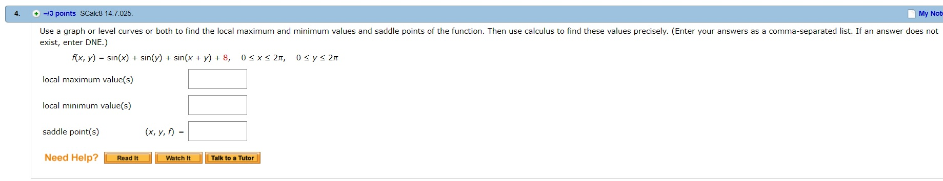 Solved Use A Graph Or Level Curves Or Both To Find The Local Chegg