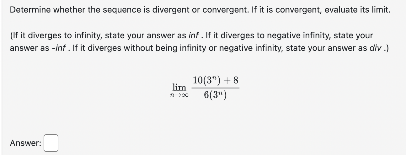 Solved Determine The Limit Of The Sequence Or Show That The Chegg