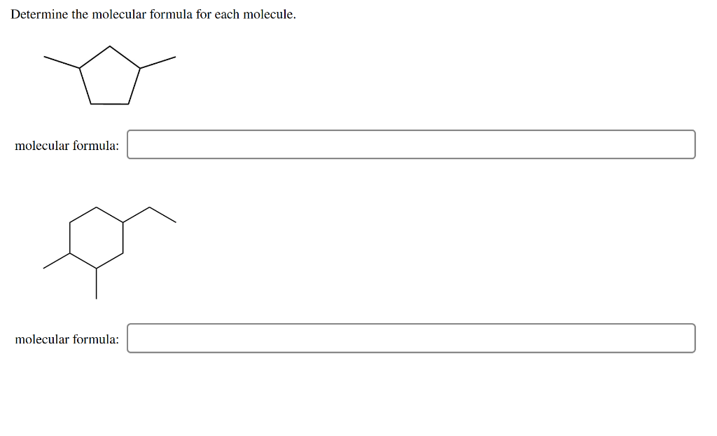 Solved Determine The Molecular Formula For Each Molecule Chegg