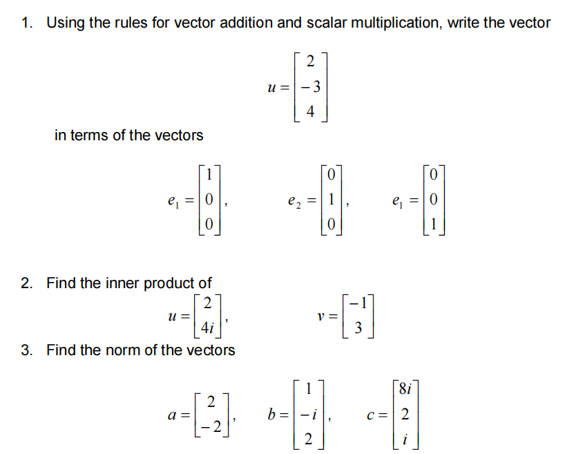 Solved Using The Rules For Vector Addition And Scalar Chegg