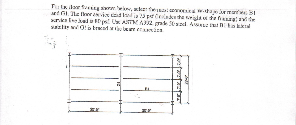 Solved For The Floor Framing Shown In Figure Select Off