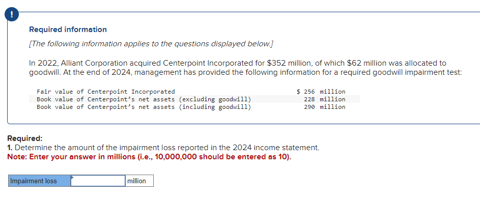 Solved Required Information The Following Information Chegg