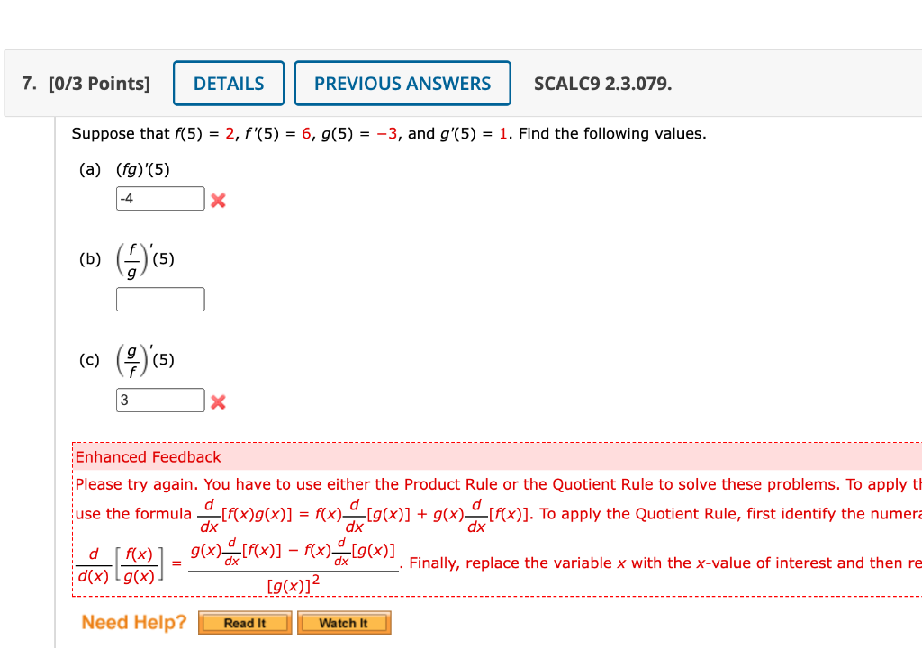 Solved Suppose That F 5 2 F 5 6 G 5 3 And G 5 1 Chegg