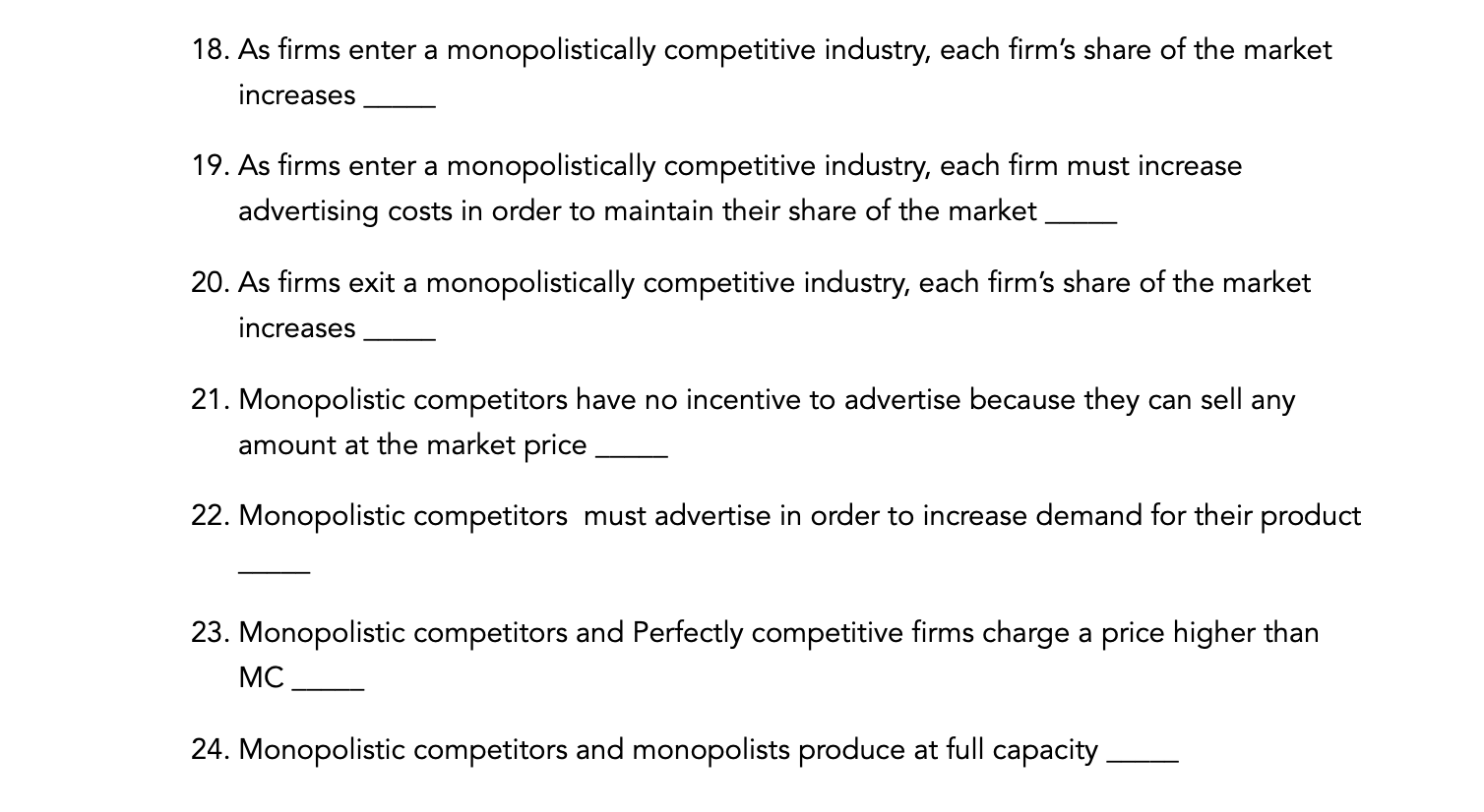 Solved 18 As Firms Enter A Monopolistically Competitive Chegg