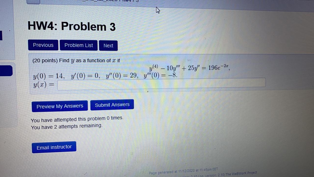 Solved HW4 Problem 3 Previous Problem List Next 20 Points Chegg