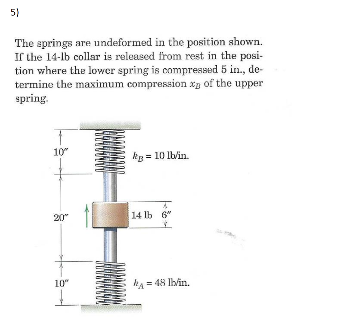 Solved The Springs Are Undeformed In The Position Shown If Chegg