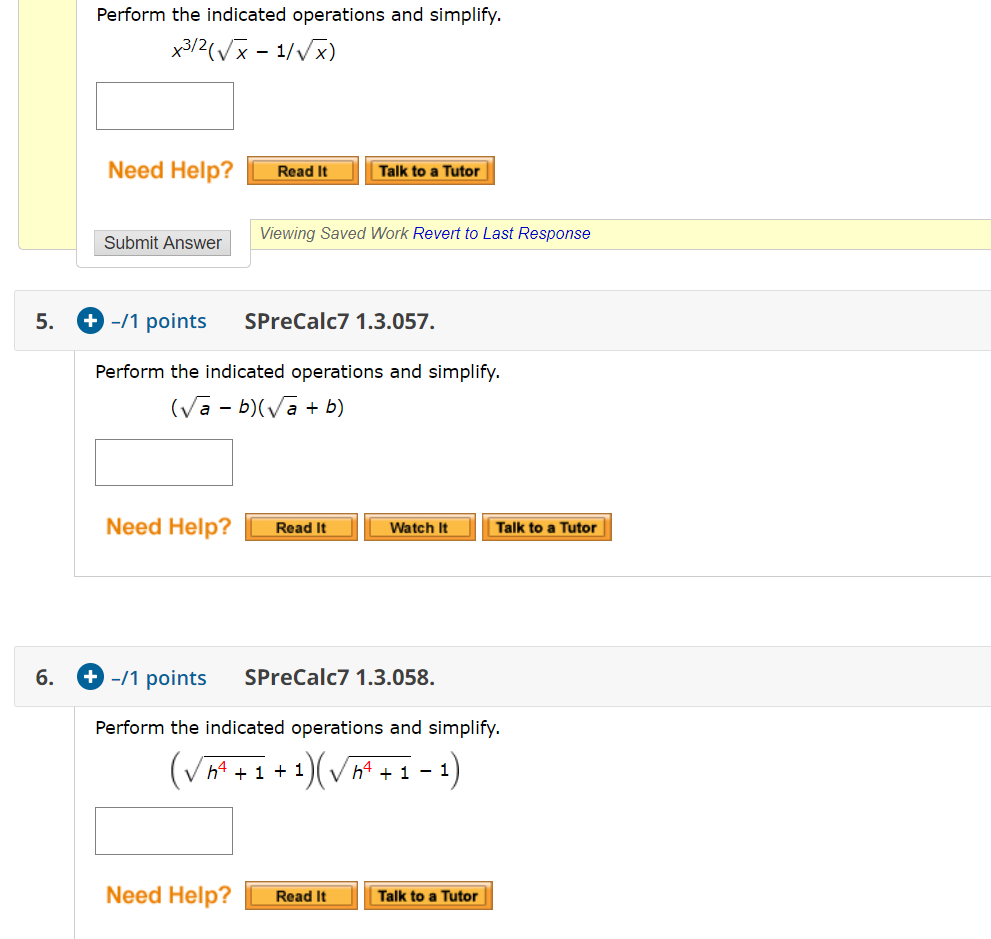 Solved Perform The Indicated Operations And Simplify Chegg