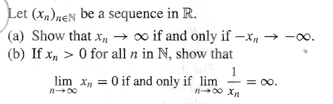 Solved Let Xn Nen Be A Sequence In R A Show That Xn Chegg