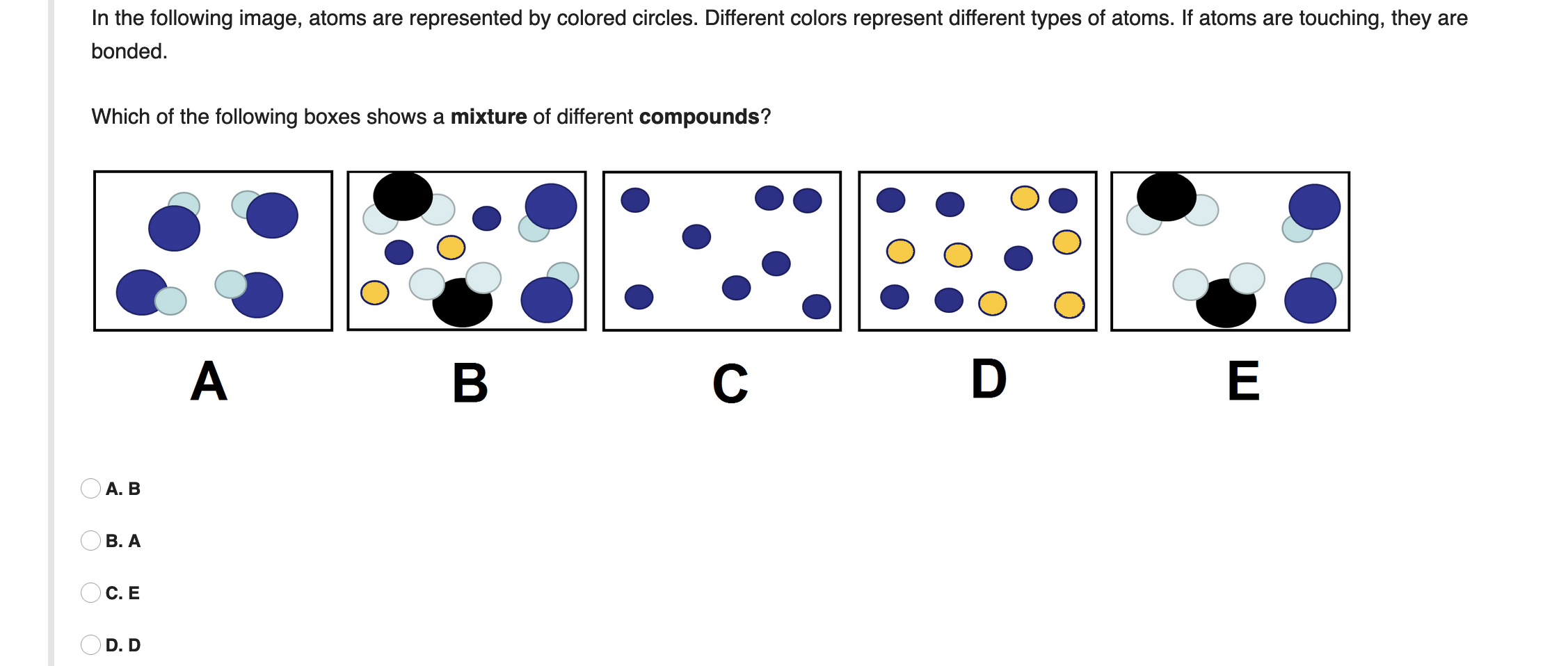 Solved In The Following Image Atoms Are Represented By Chegg