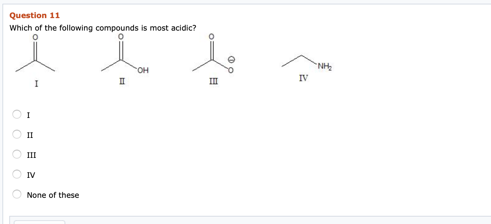 Solved Question Which Of The Following Compounds Is Most Chegg