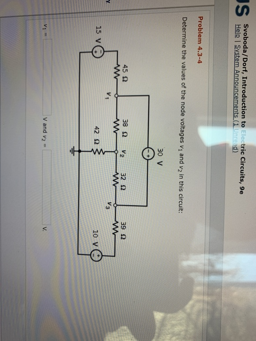 Solved Svoboda Dorf Introduction To Electric Circuits E Chegg