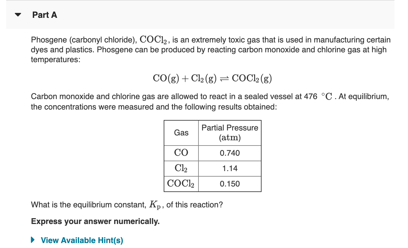 Solved Part A For The Reaction 2CH4 G C2H2 G 3H2 G Kc Chegg