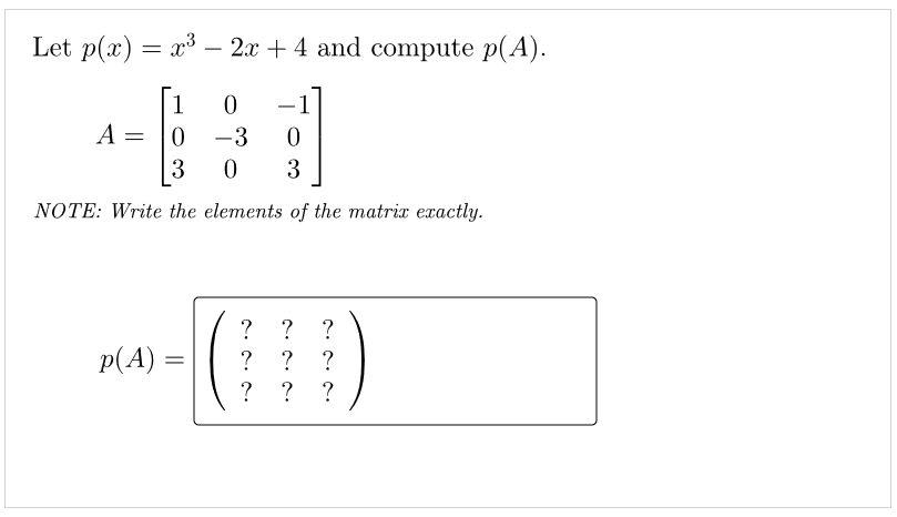 Solved Let P X X3 2x 4 And Compute P A A 1 0 3 0 Chegg