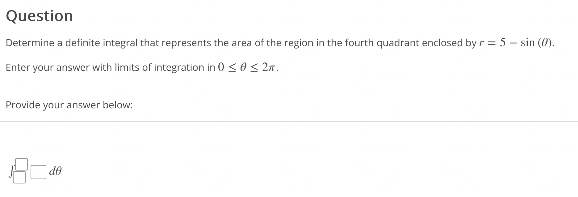 Solved Determine A Definite Integral That Represents The Chegg