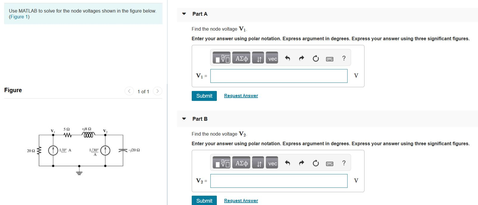 Solved Use MATLAB To Solve For The Node Voltages Shown In Chegg