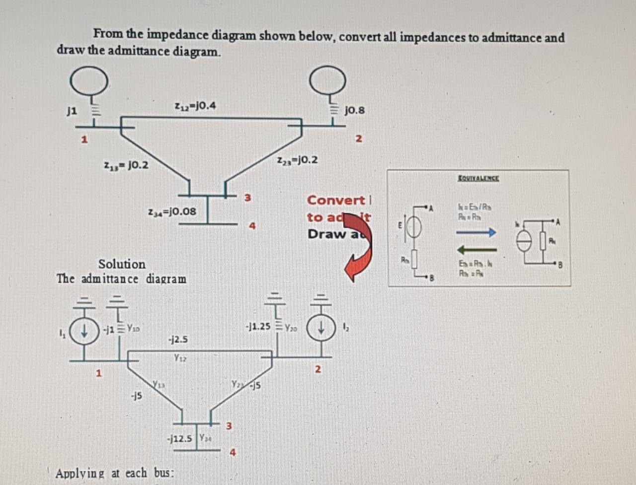 Draw An Impedance Diagram For The System Whose One Line Diag