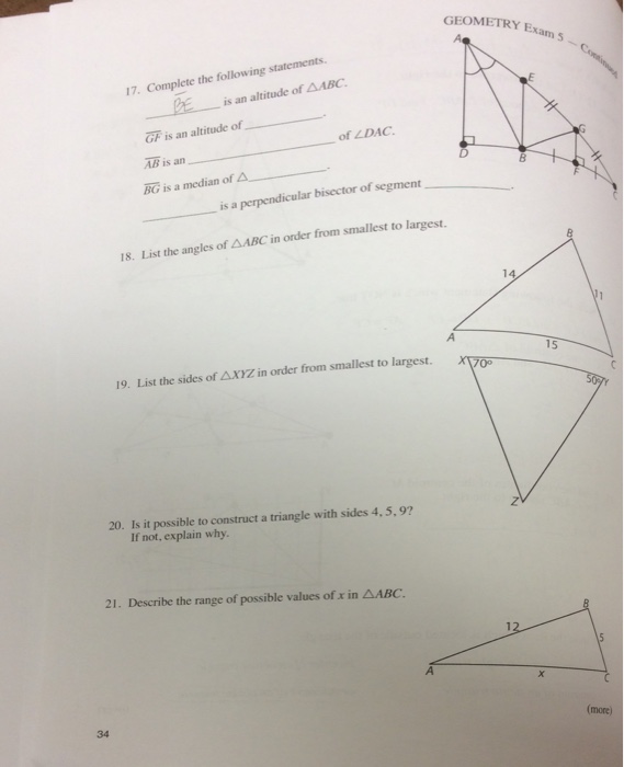 Geometry Help | Chegg.com