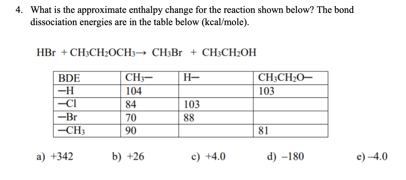 Solved What Is The Approximate Enthalpy Change For The Chegg