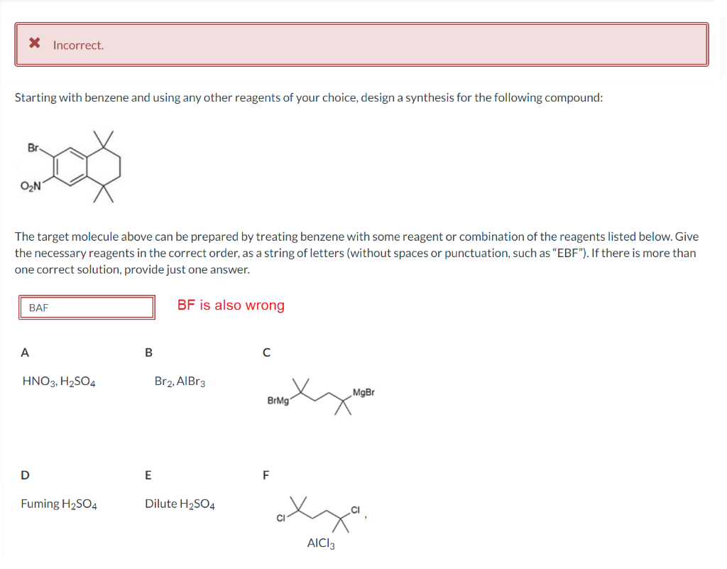 Solved Starting With Benzene And Using Any Other Reagents Of Chegg