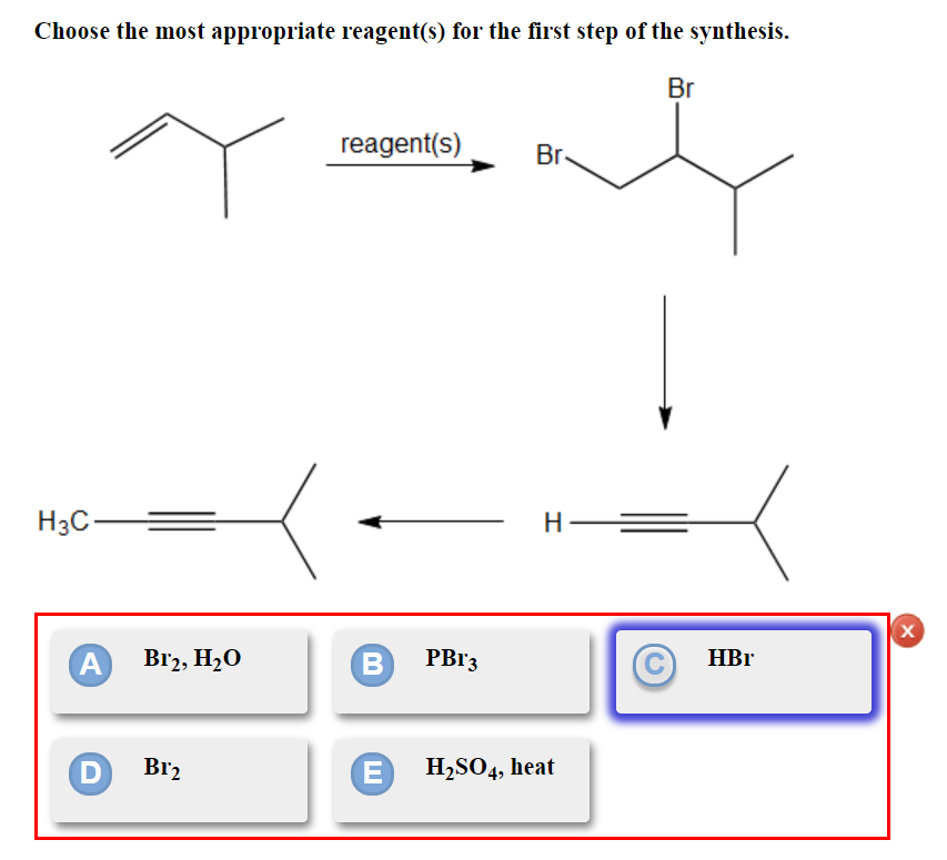 Solved Choose The Most Appropriate Reagent S For The First Chegg