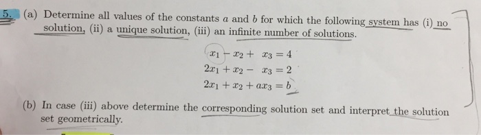 Solved Determine All Values Of The Constants A And B For Chegg