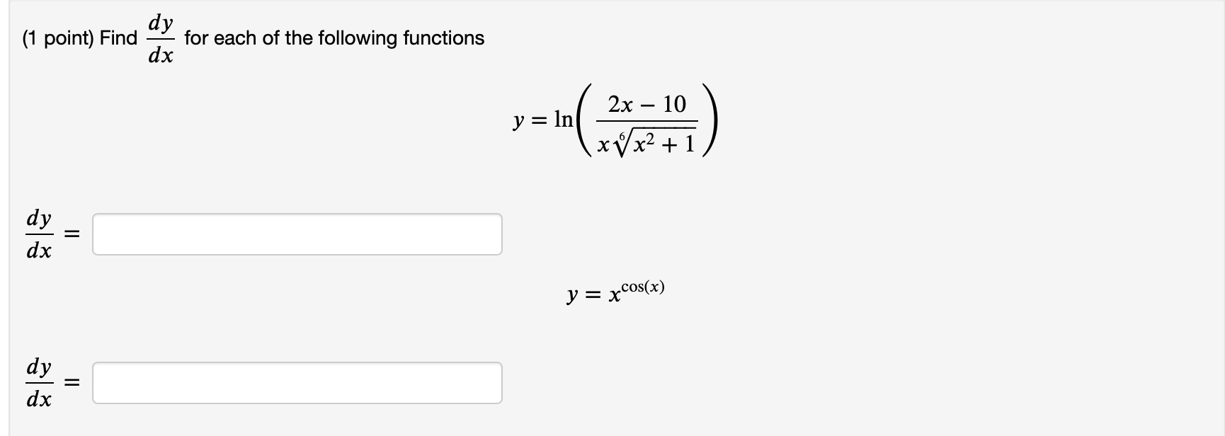 Solved Point Find Dydx For Each Of The Following Chegg