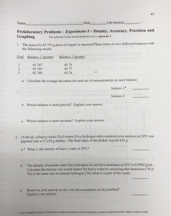 Solved 47 Name Date Lab Section Prelaboratory Chegg