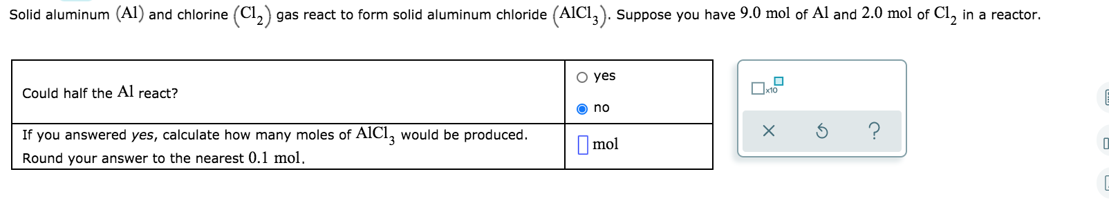 Solved Solid Aluminum Al And Chlorine C Gas React To Chegg