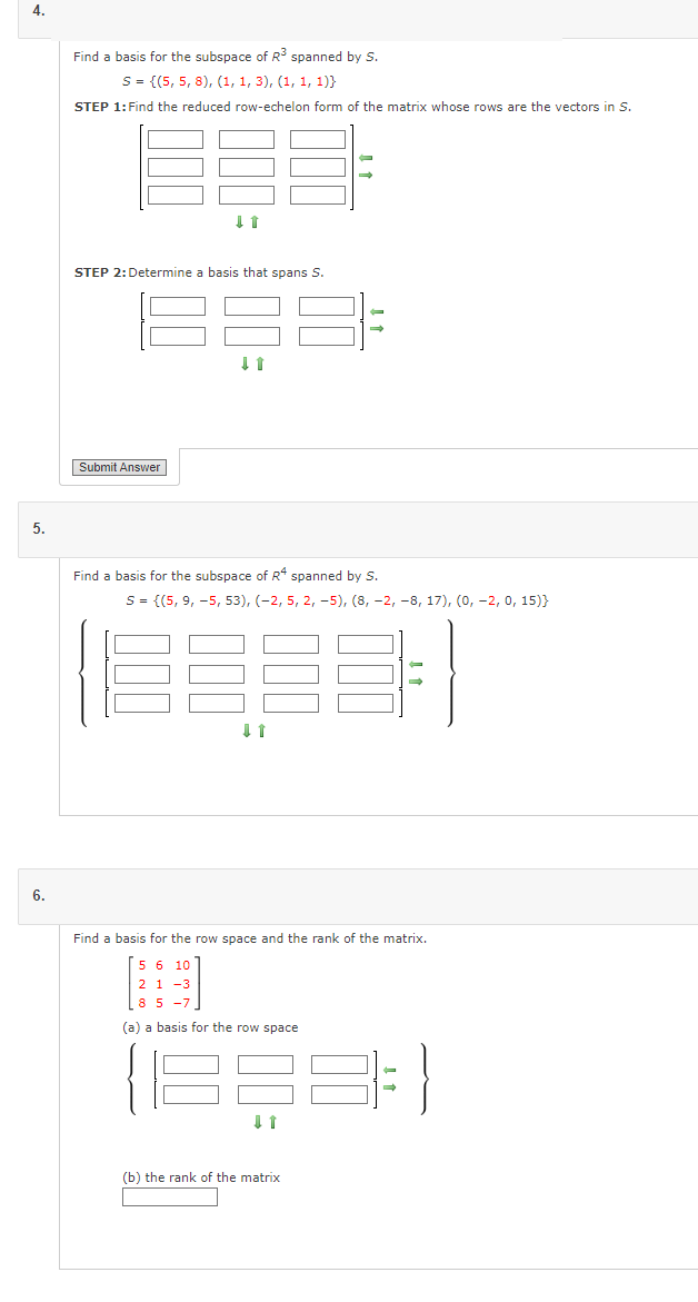 Solved Find A Basis For The Subspace Of R Spanned Chegg