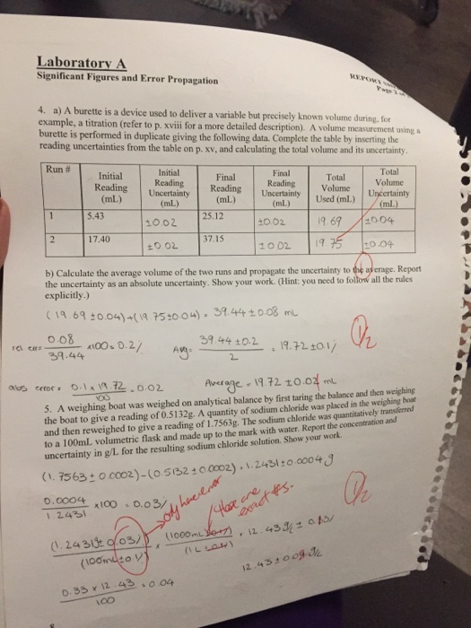 Solved A) A Burette Is A Device Used To Deliver A Variabl...
