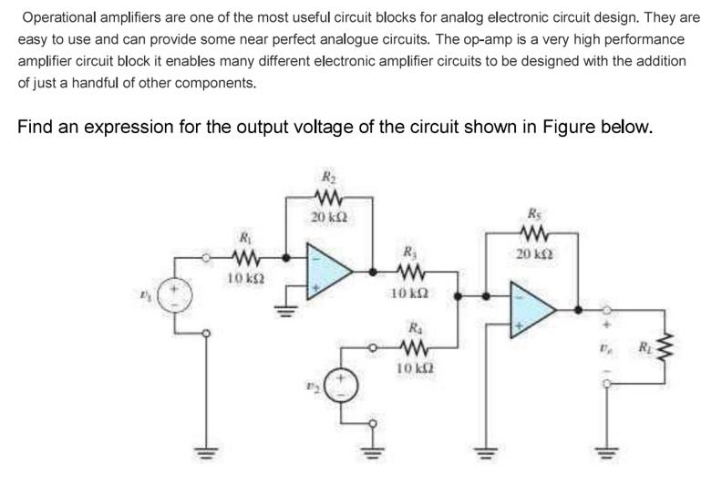 Solved Operational Amplifiers Are One Of The Most Usefu