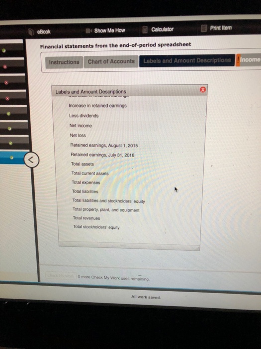 Solved Ebook Show Me How Calculator Print Ltem Balance Sheet Chegg