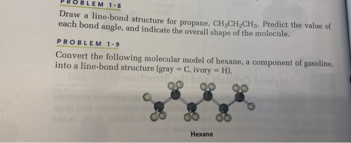 Solved Problem Draw A Line Bond Structure For Propane Chegg