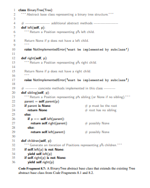 3 Implement A Tree Class And A BinaryTree Subclass Chegg