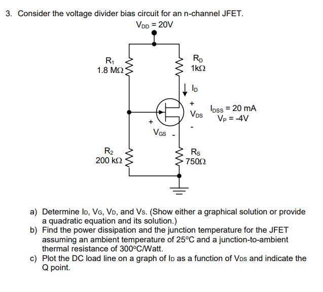 Solved Consider The Voltage Divider Bias Circuit For An Chegg