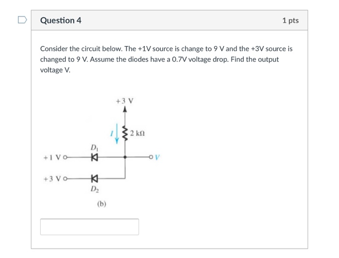 Solved D Question 3 1 Pts Consider The Circuit Below The Chegg