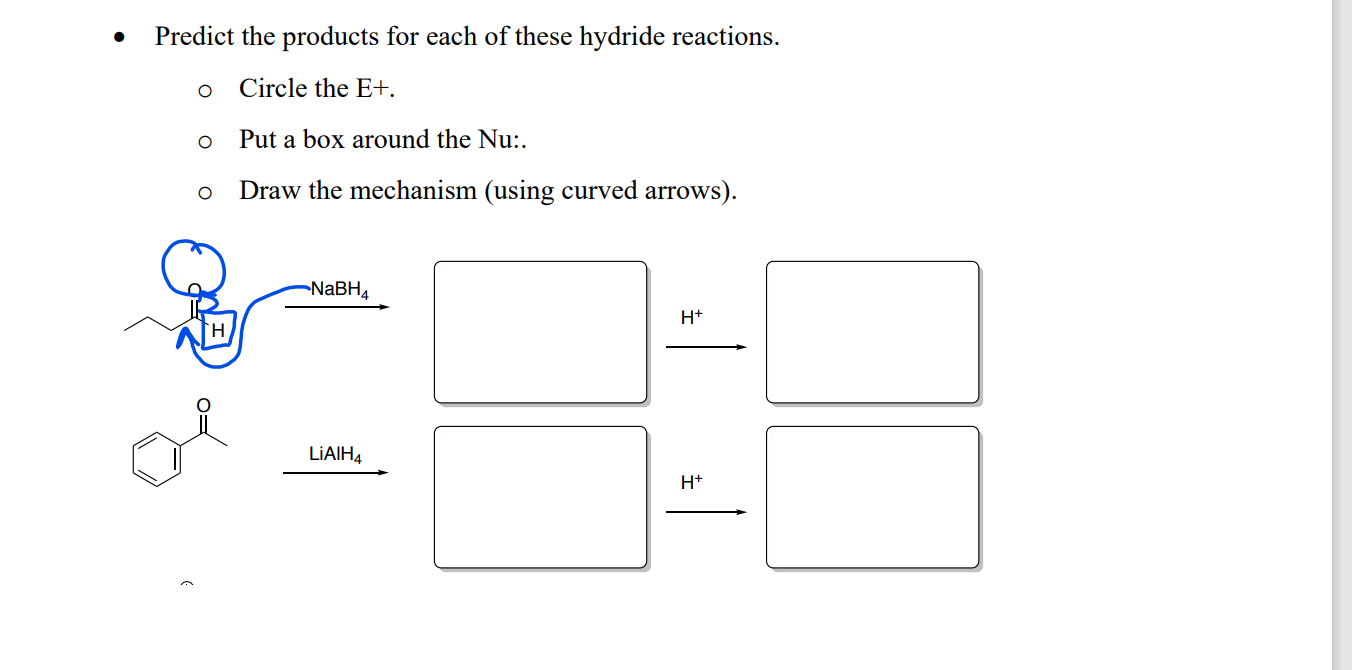 Solved Predict The Products For Each Of These Hydride Chegg